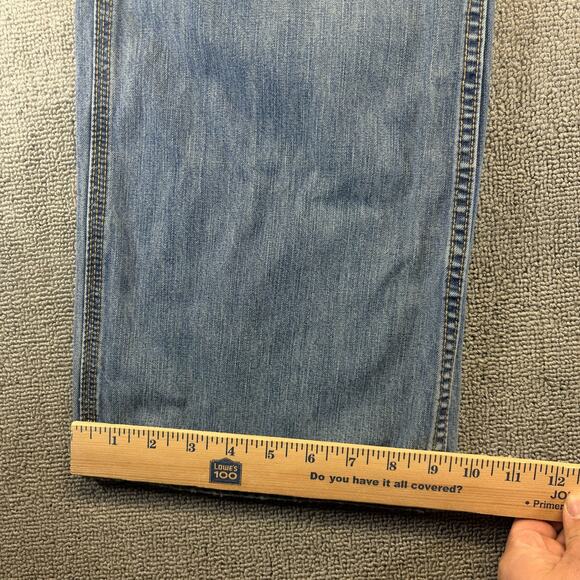 Old Navy Carpenter Jeans Mens 33x32 Blue Denim Baggy Wide Leg Painters Y2K Retro - Picture 5 of 8